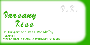varsany kiss business card